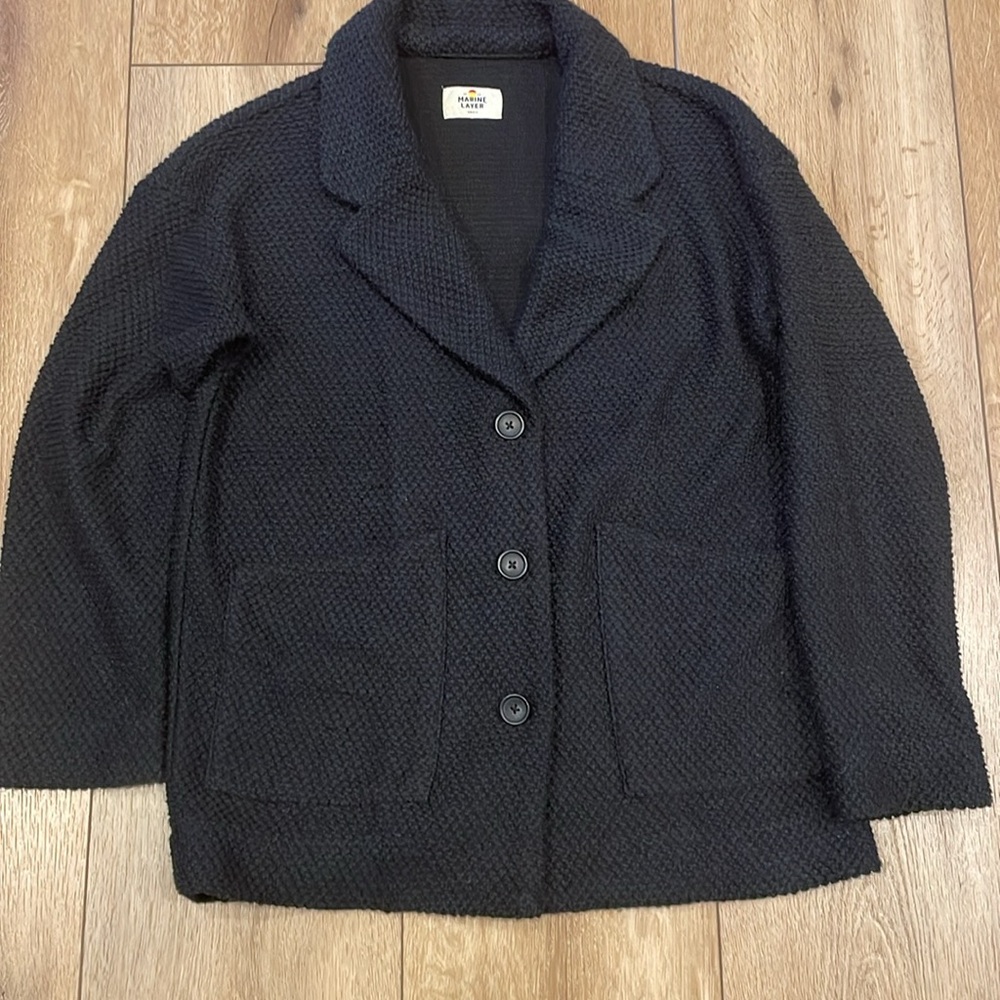 Marine Layer Navy Blazer Sweater